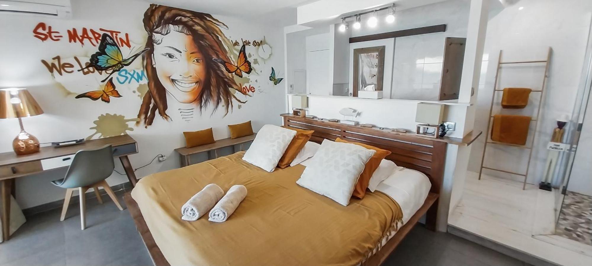 Official Page "Residence Bleu Marine" - Sea View Apartments & Studios - Saint-Martin French Side Grand Case Oda fotoğraf