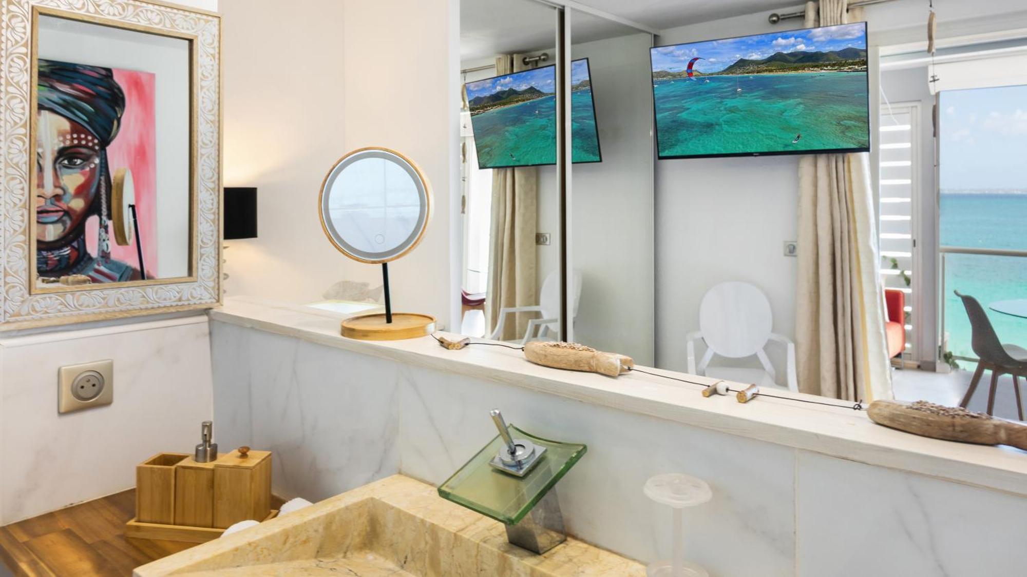 Official Page "Residence Bleu Marine" - Sea View Apartments & Studios - Saint-Martin French Side Grand Case Oda fotoğraf